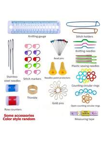 Colorful Aluminum Crochet Hook Set, 100Pcs DIY Knitting Supplies With Case, Complete Craft Kit For Beginners & Adults, Handmade Yarn Tools, Assorted Needles For Crocheting And Crafting Projects - Multicolor - View 5