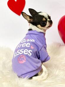 PETSIN 1 bộ quần áo mùa hè cho thú cưng (chó và mèo) in chữ tiếng Anh, áo vest/áo thun cho chó và mèo. - Nhiều màu - Xem 3