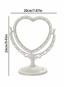 1pc Double-Sided Desktop Makeup Mirror - White - View 7