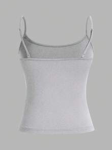 SHEIN EZwear 女士性感露脐吊带背心，绣花图案，适合夏季穿着 - 彩色 - 查看 8