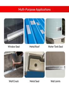 3m 5m 10m Butyl Aluminum Foil Tape Waterproof Leak Repair For RV Awning Window Glass Roof Boat Pipe Sealing Must Have Heavy Duty Tool - Multicolor - View 2