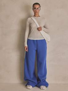 MUSERA Sheer Fitted Long Sleeve Top Layer Summer, Sporty, Casual, Day, Streetstyle, Streetwear - Apricot - View 4