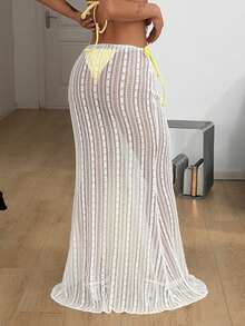 Coolane Women's Spring Y2K Concert Rave Festival Going Out Rave Renaissance Fair Club Vacation Knit Skirt Summer Holiday - White - View 3