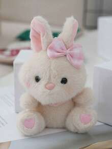 POKOJA LAND 4个15厘米/5.90英寸复活节兔子毛绒玩具，可爱动物兔子带蝴蝶结，填充动物玩偶，装饰创意礼物，适合儿童生日派对、家居装饰、女孩房间装饰 - 彩色 - 查看 9
