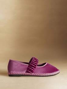 Rosivie 女士休闲百搭通勤简约平底鞋 - 紫色 - 查看 2