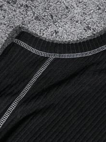 Manfinity Sport PWRUP Camiseta de tirantes casual y deportiva con ribete acanalado para hombres - Negro - Ver 5