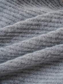 SHEIN Elaquor Áo thun mùa hè cỡ lớn, kiểu dáng thường ngày, phối màu tương phản, viền bèo nhún - Xám - Xem 6