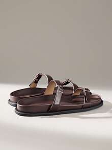 Solecia 女士搭扣设计休闲日常凉鞋 - 鏽棕色 - 查看 4