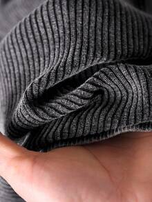 CosyJoli 大码女式连体衣，休闲女装做旧牛仔短袖连体衣，街头休闲女装 - 黑色 - 查看 7