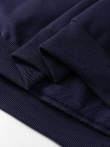 HARRY POTTER X SHEIN Áo nỉ tay raglan phối màu, có túi, kiểu dáng thường ngày dành cho nữ sinh viên, in hình huy hiệu động vật và chữ cái. - Nhiều màu - Xem 5