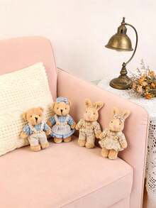 POKOJA LAND - BESTSELLERS 1 包可爱情侣换装熊毛绒钥匙扣，柔软小熊造型，动物挂件，适合生日、情人节、毕业礼物、派对礼品、DIY 手工艺品、圣诞礼物、可爱装饰、春夏圣诞装饰 - 彩色 - 查看 12