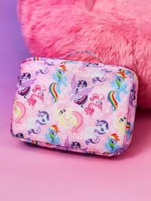 My Little Pony X SHEIN 可爱卡通图案印花旅行收纳袋，网状表面，分类收纳，多种尺寸可选，适用于各种尺寸的包袋，非常适合短途旅行、长途旅行、日常居家收纳等各种场景，适合男孩、女孩、男士、女士和学生，图案包含暮光闪闪、云宝黛西、柔柔、碧琪、珍奇、苹果嘉儿等卡通人物，象征友谊，是理想的礼物之选。 - 粉色 - 查看 5