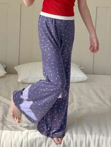 DAZY Tween Girls' All-Over Print Pajama Pants - Navy Blue - View 2