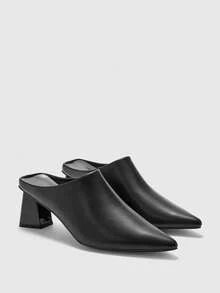 CUCCOO BIZCHIC 女士优雅尖头高跟鞋，通勤必备 - 黑色 - 查看 7