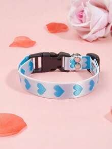 PETSIN 1pc Valentine's Day Pet Lovely Heart Print Pet Collar Pendant, Suitable For Small Cat And Dog Leash - Multicolor - View 23