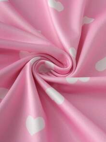 Resyla 时尚休闲爱心印花宽松短袖T恤 - 粉色 - 查看 7