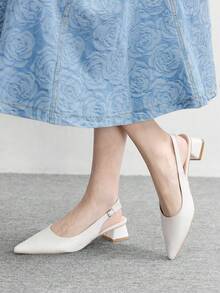 CUCCOO BIZCHIC Women's Pointed Toe High Heel Pumps, Suitable For Outings, Daily Commute - White - View 5