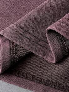 PAVTROS Men's Letter Print Long Sleeve Casual Pocket Loose Sweatshirt - Brown - View 7