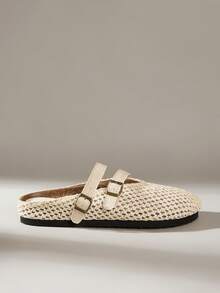 Solecia 女士休闲百搭通勤平底鞋 - 杏色 - 查看 1