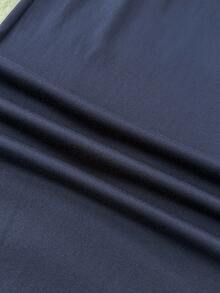 SHEIN 少女休闲蕾丝边吊带背心和阔腿针织裤套装，适合日常穿着 - 藍色 - 查看 6