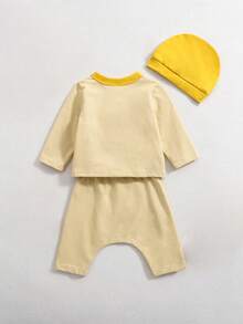 Newborn Baby Special Design Hip Dysplasia Long Sleeve Knit Pajama Set, All Season