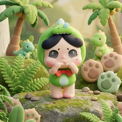 POKOJA LAND Blind Boxes, Dopamine Color Design, Vibrant Expression Design, Unique Blind Box Dolls, Halloween/Christmas Gifts,Non-Plush Filling Blind Box