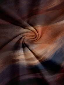 SHEIN MOD Elegant Abstract Brown Tie Dye Print Pattern Casual Vacation Style Women Tank Top, Suitable For Spring/Summer Vacation - Multicolor - View 8