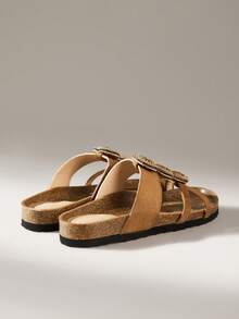 Solecia Women's Breathable Sandals, Outdoor Casual Vacation Flat Slippers - Brown - View 4