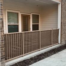 1pc Vinyl Privacy Screen Cover For Balcony, Deck & Pool Fence Railing, Durable Zip-Tied Apartment Balcony Screen For Patio, Porch, & Chain-Link Fencing - Coffee Brown - View 7