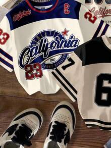 SHEIN Young Boys' Casual Cartoon Pattern Comfortable Short Sleeve T-Shirt, Suitable For Spring/Summer - Multicolor - View 4