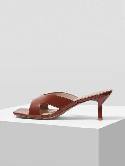 Mnmlis Women's Fashion Daily Casual Party Vacation High Heel Mule Sandals