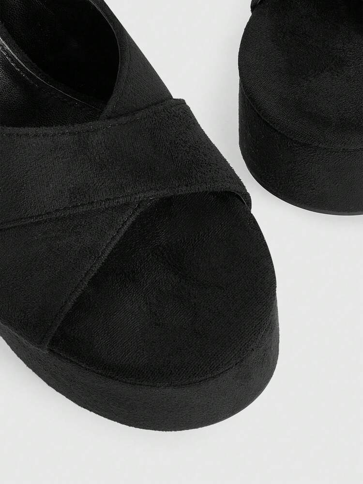 CUCCOO LuxiPop Women's Waterproof Thick-Sole Strappy High Heel Sandals, Beige Color, Sexy Nightclub Style, Suitable For Spring/Summer, Vacation, Travel, 2000s Style