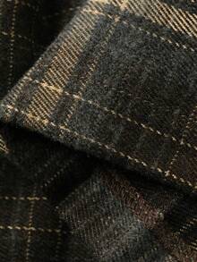 DAZY 少女格子印花高腰休闲百搭迷你裙 - 棕色 - 查看 9