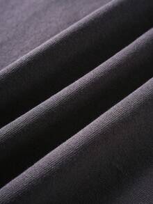 ROMWE MEN Men's All-Over Print Round Neck Fashionable Streetwear Casual Tank Top - Black - View 4