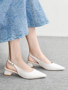 CUCCOO BIZCHIC Women's Pointed Toe High Heel Pumps, Suitable For Outings, Daily Commute - White - View 4