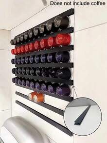 1 Set Of 6 Coffee Capsule Storage Racks, Compatible With Any Coffee Capsule Storage Racks And Kitchen Storage Organization Shelves(Excluding The Coffee And Coffee Machine Shown In The Image.) - Multicolor - View 9