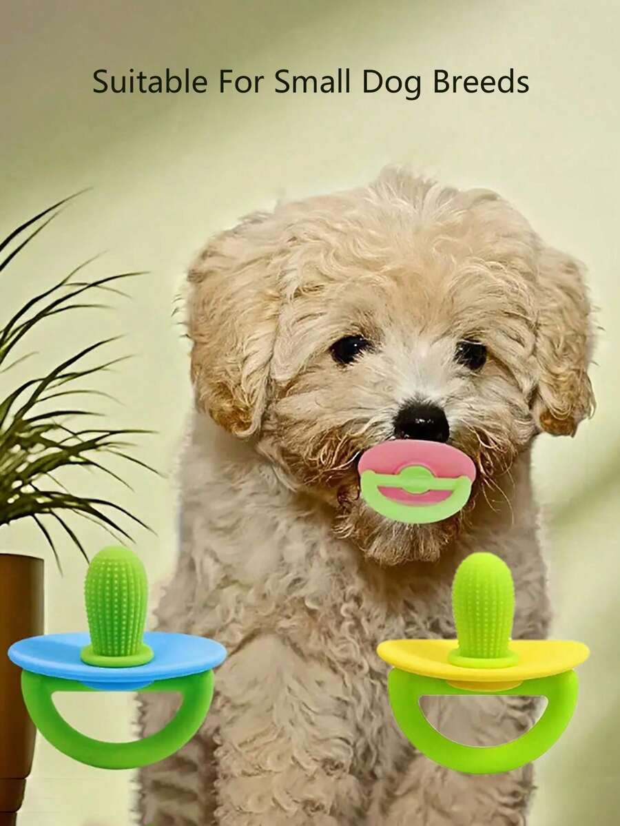1 pieza Juguete de masticar de silicona para perros - Palo de masticado duradero, adecuado para perros pequeños, juguete de dentición para cachorros, accesorio de juego interactivo para mascotas. Chupete adecuado para mascotas pequeñas. No apto para mascotas grandes. Por favor, haga el pedido con cuidado. - Multicolor - Ver 1