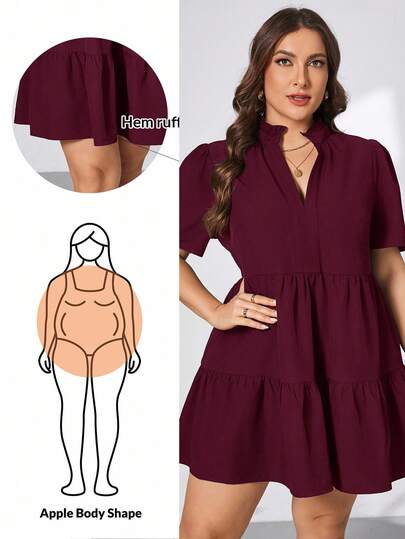 Shapeblank Plus Size Women's Spring And Summer Fashion Casual Loose Comfortable Basic Daily Slim Short Sleeve V-Neck Black Short Dress,Summer Outfits For Women,Dresses For Women Elegant,Sun Dresses For Women,Old Money Style Women,Church Clothes Women,Office Wear,Work Dress,Brunch Outfits For Women,Maternity Dress Baby Shower