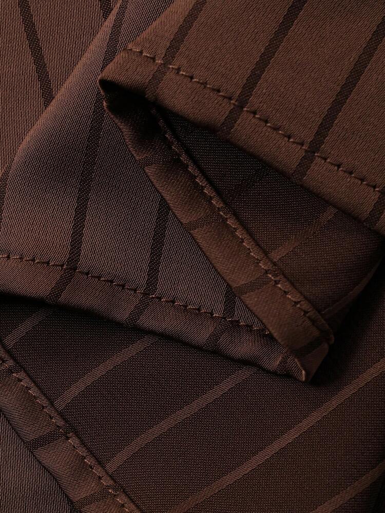 Men's Solid Color Satin Fabric Casual Long Sleeve Shirt, Vacation Style, Spring/Summer