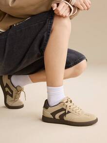 CUCCOO EASI 2026 New Spring Women's Retro Versatile Casual Sports Shoes, Flat White Sneakers - Beige - View 8