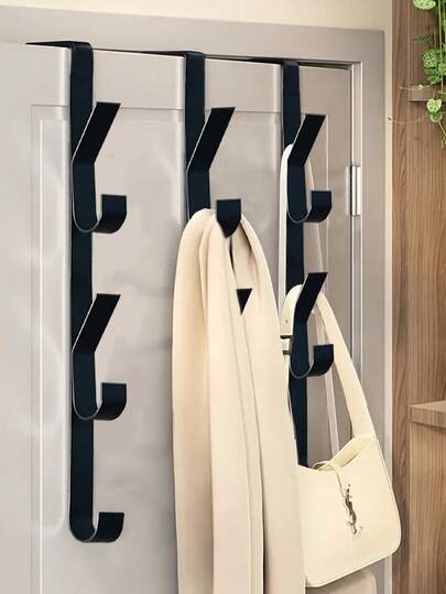 ドア掛けフック、ドリルなし 省スペース オーガナイザー 洋服、帽子、バッグ収納 寝室やドーミトリーに