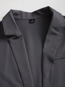 Sweetra 法式设计短款西装套装，性感无肩带连衣裙女装 - 淺灰色 - 查看 8