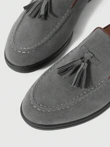 Sleekvia Sepatu Loafer Datar Kasual Serbaguna untuk Perjalanan, Dekorasi Rumbai, Cocok untuk Hari Valentine - Biru - View 8