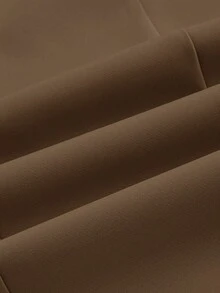 Firerie Pantalones anchos y sueltos con vuelo, elegantes y de talla grande, adecuados para primavera/verano - Café integral - Ver 5