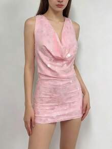 Swim SXY 新款时尚女士亮片披肩 - 粉色 - 查看 3