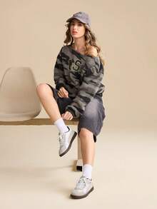 CUCCOO EASI 2026新款春季女士复古百搭休闲运动鞋，白色平底运动鞋 - 灰色 - 查看 5