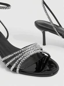 CUCCOO SZL Giày sandal cao gót nữ, thích hợp để mang hàng ngày. - màu đen - Xem 5