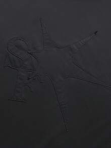 STYNVO 男士休闲纯色拼接短袖T恤，夏季男士宽松T恤，男士落肩T恤，男士超大印花T恤，男士超大T恤 - 黑色 - 查看 3