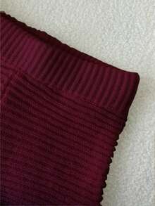 Elamini Starfish Textured Knit Pink Shorts - Burgundy - View 6