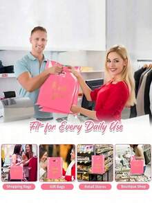 50个粉色感谢礼品袋 婚礼生日派对礼品袋 服装包装袋 感谢包装袋 - 50pcs - 查看 8